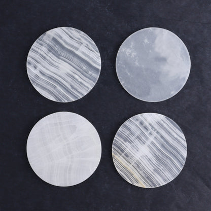 One White Onyx Coaster - Expert Wholesale and Supplier of Wholesale Crystals & Bulk Gemstones, ["Catalog Onyx","coaster","Mexico","onyx","White onyx"]