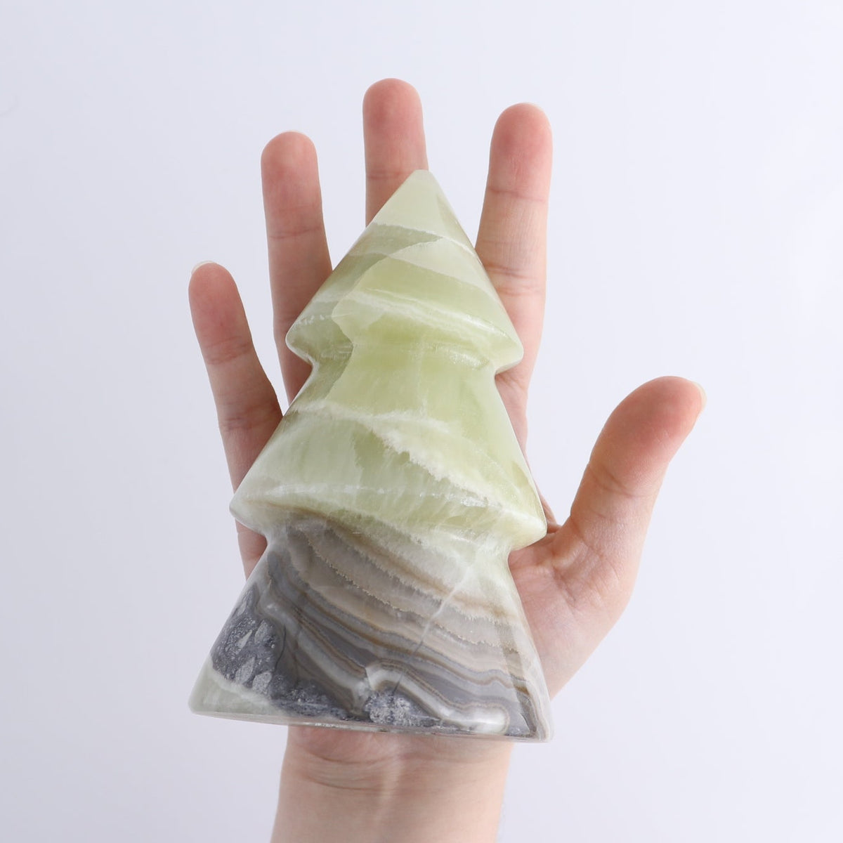 One Lamp Tree Green Mexican Onyx/Calcite with Light