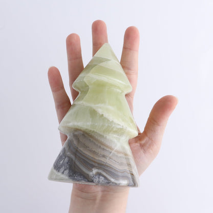 One Lamp Tree Green Mexican Onyx/Calcite with Light