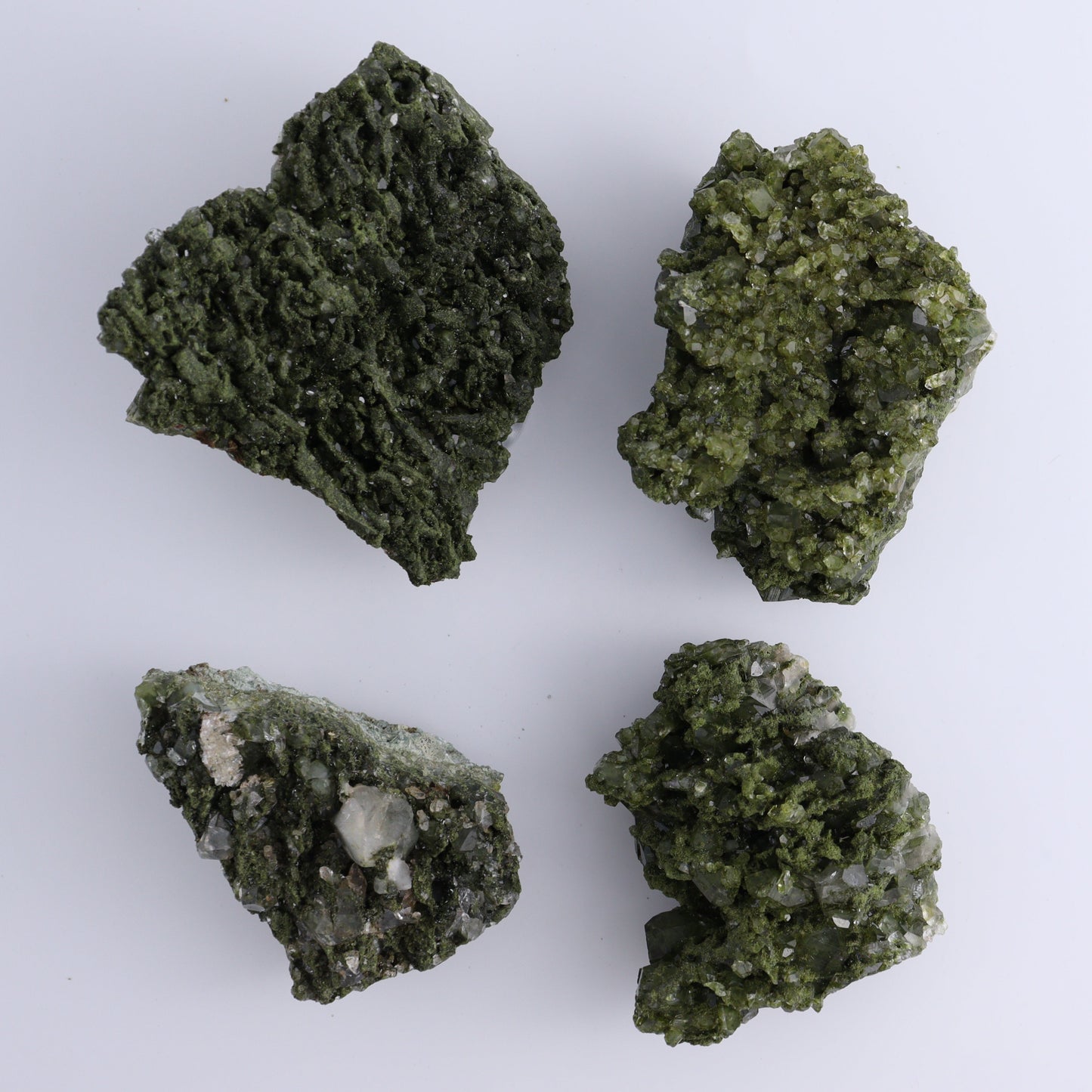 Epidote Set of 4 - Expert Wholesale and Supplier of Wholesale Crystals & Bulk Gemstones, ["epidote","flat","Flats"]