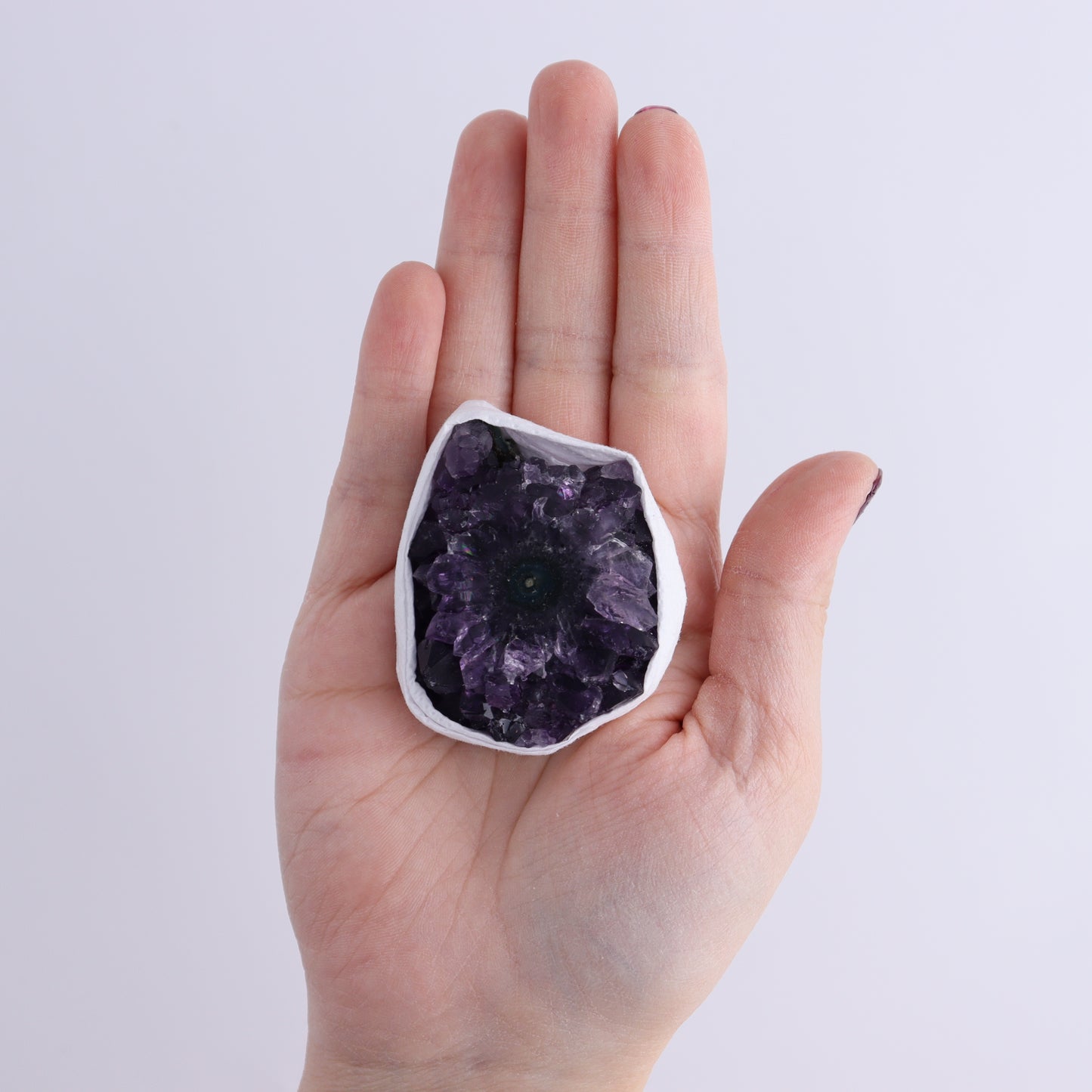 Uruguay Amethyst Clusters with "Eyes" Flat of 9 - Expert Wholesale and Supplier of Wholesale Crystals & Bulk Gemstones, ["Amethyst","Clusters","Eyes Amethyst","Uruguay"]