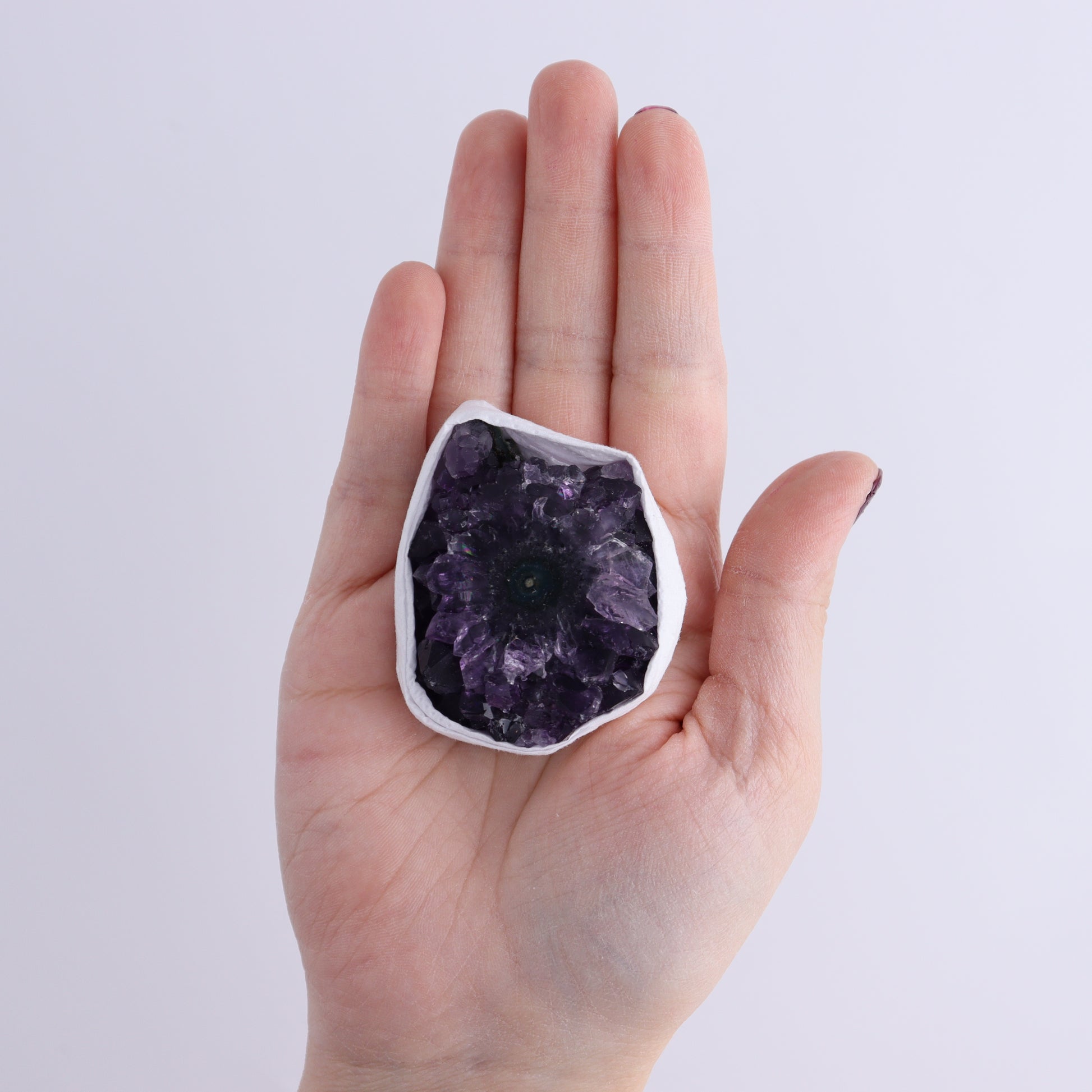 Uruguay Amethyst Clusters with "Eyes" Flat of 9 - Expert Wholesale and Supplier of Wholesale Crystals & Bulk Gemstones, ["Amethyst","Clusters","Eyes Amethyst","Uruguay"]