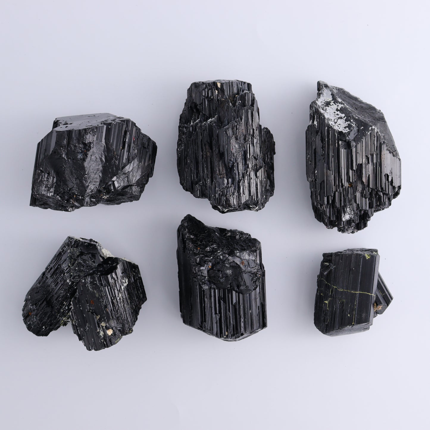 Black Tourmaline Roughs Set of 6 - Expert Wholesale and Supplier of Wholesale Crystals & Bulk Gemstones, ["Black Tourmaline","Madagascar","Rough","Tourmaline"]