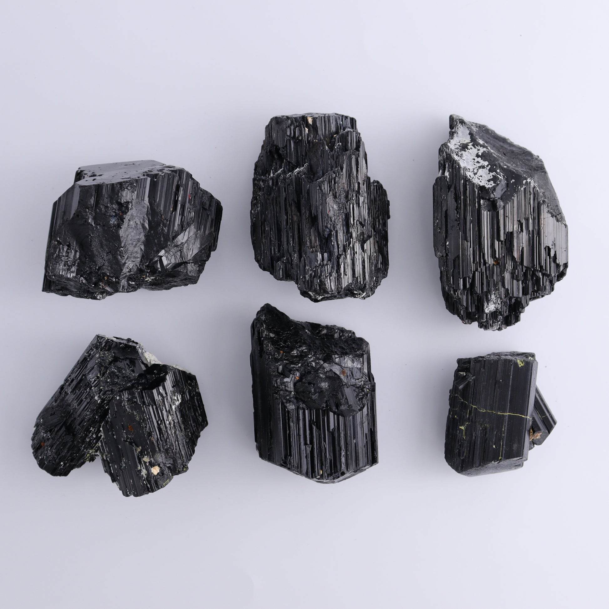 Black Tourmaline Roughs Set of 6 - Expert Wholesale and Supplier of Wholesale Crystals & Bulk Gemstones, ["Black Tourmaline","Madagascar","Rough","Tourmaline"]