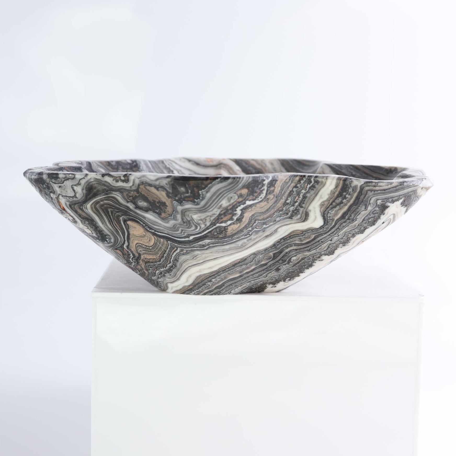 Mexican Onyx/Calcite Bowl 9" | Mi Esperanza Minerals | Supplier of Crystals and Onyx