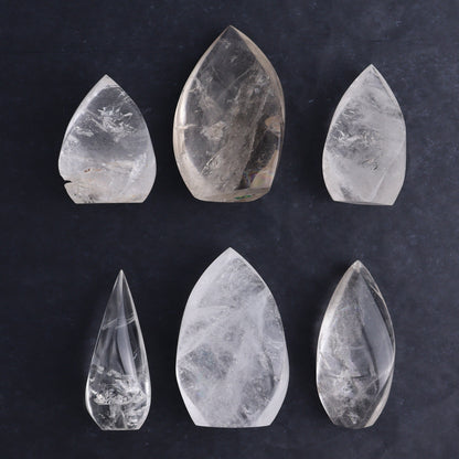 Imperfect Clear Quartz Flames Set of 6 - Expert Wholesale and Supplier of Wholesale Crystals & Bulk Gemstones, ["Brazil","Clear Quartz","flames","Quartz"]