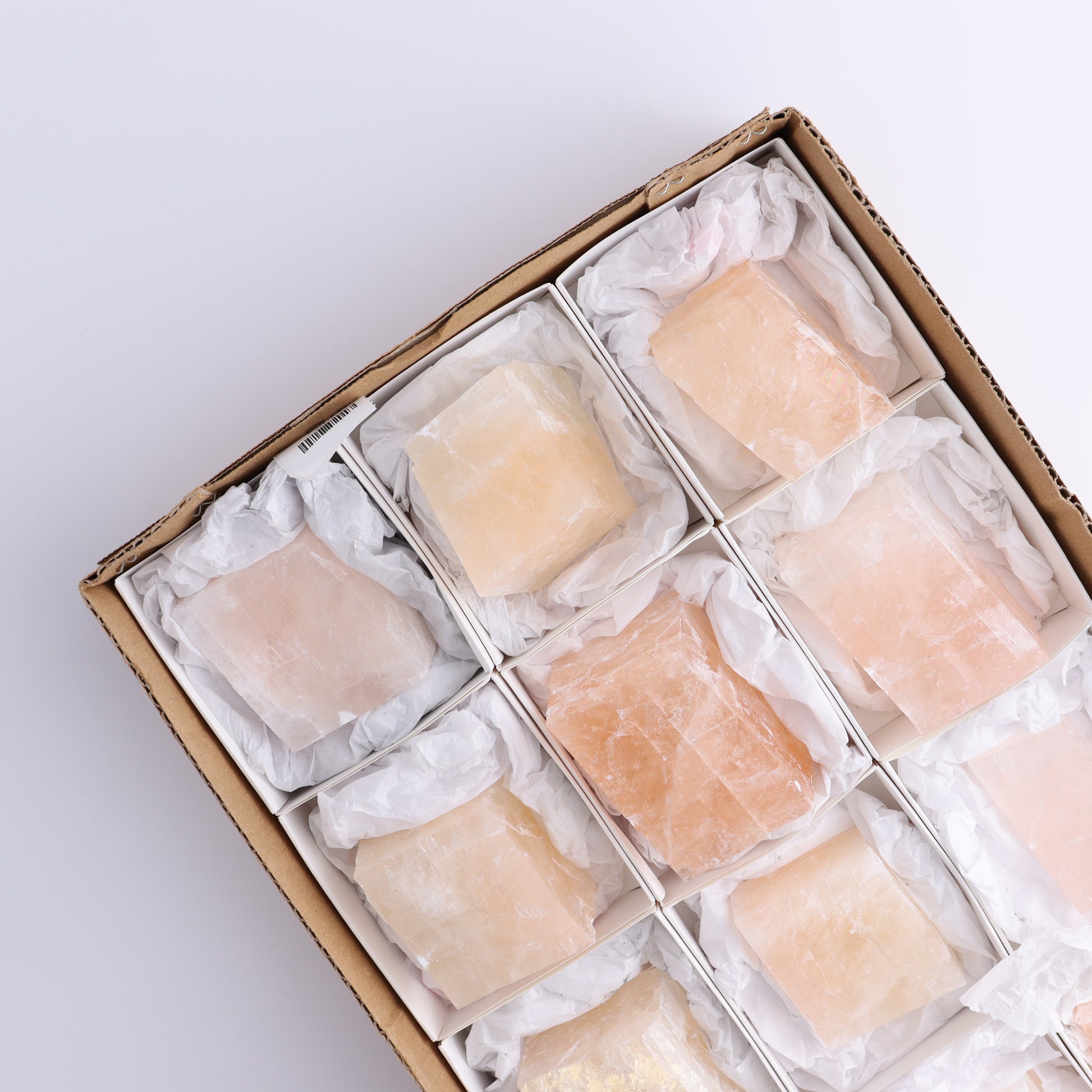 Optical Calcite Set of 12 - Expert Wholesale and Supplier of Wholesale Crystals & Bulk Gemstones, ["Calcite","Freeform","Freeforms","Mexico"]