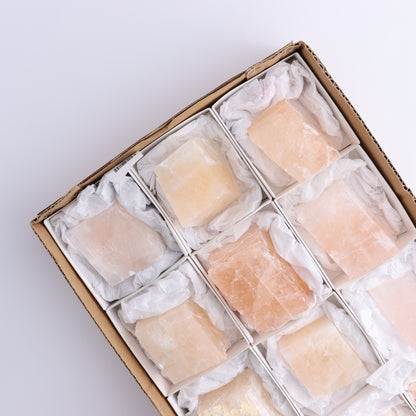 Optical Calcite Set of 12 - Expert Wholesale and Supplier of Wholesale Crystals & Bulk Gemstones, ["Calcite","Freeform","Freeforms","Mexico"]