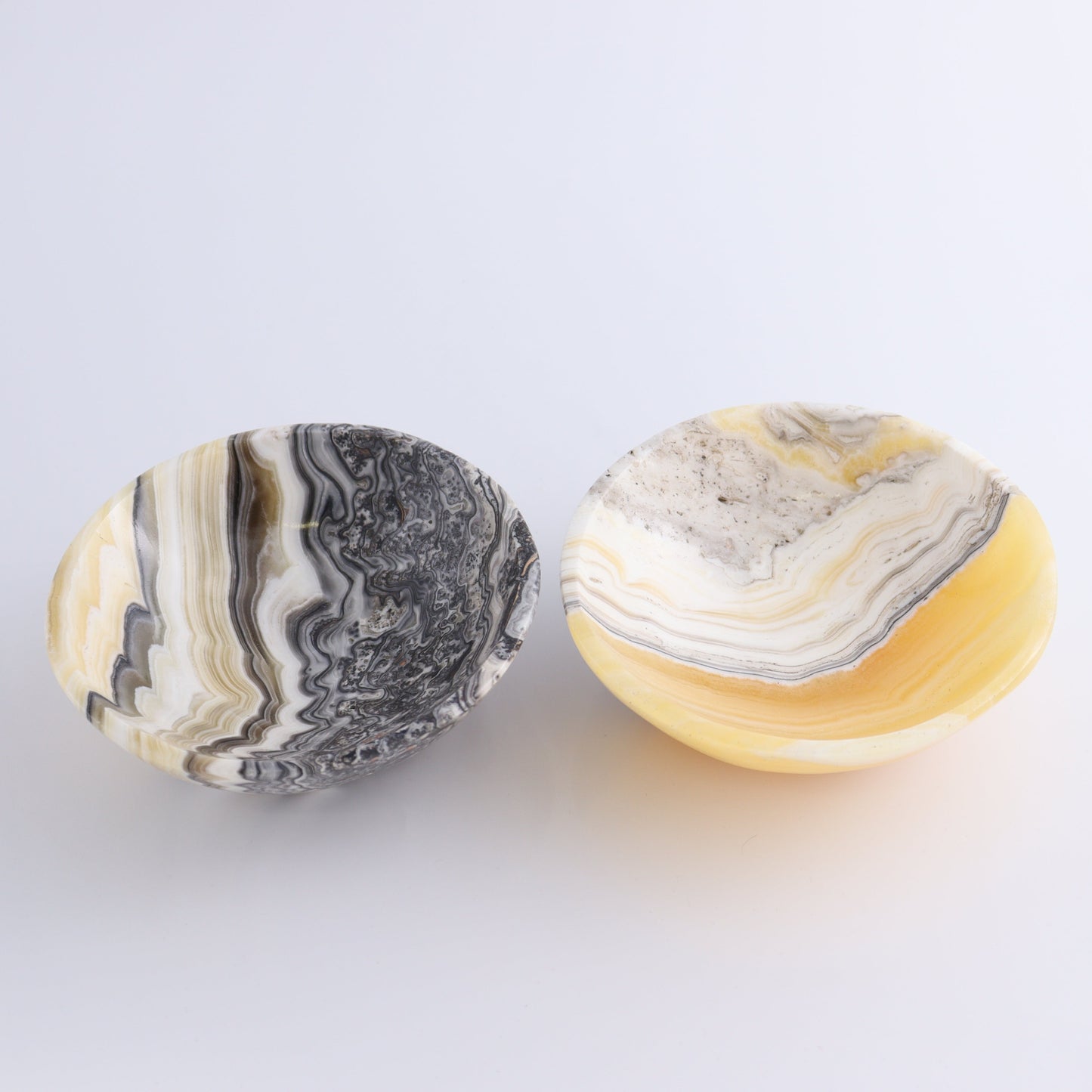 Zebra Onyx Bowls Set of 5 - Expert Wholesale and Supplier of Wholesale Crystals & Bulk Gemstones, ["Bowls","Decorative Dish","Mexico","onyx","Round Dish"]