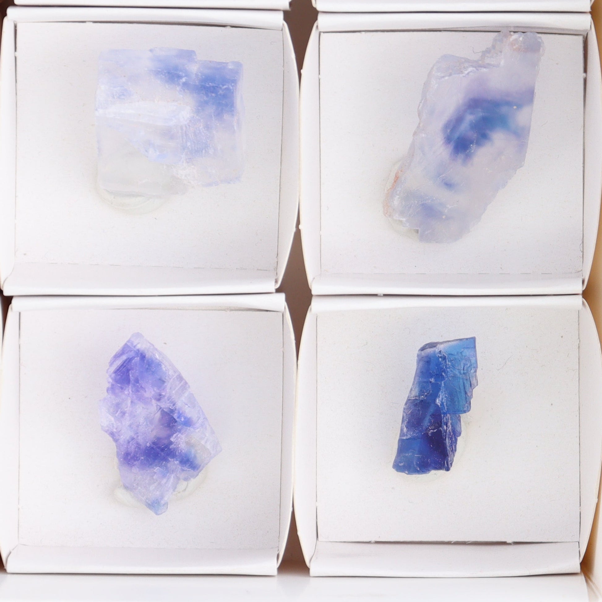 Canadian Blue Halite Rough Set of 9 - Expert Wholesale and Supplier of Wholesale Crystals & Bulk Gemstones, ["Blue Halite","Canada","Halite","Rough","Roughs"]