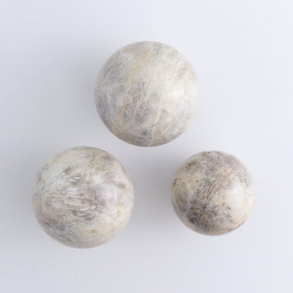Sunstone-Moonstone Spheres Set of 3