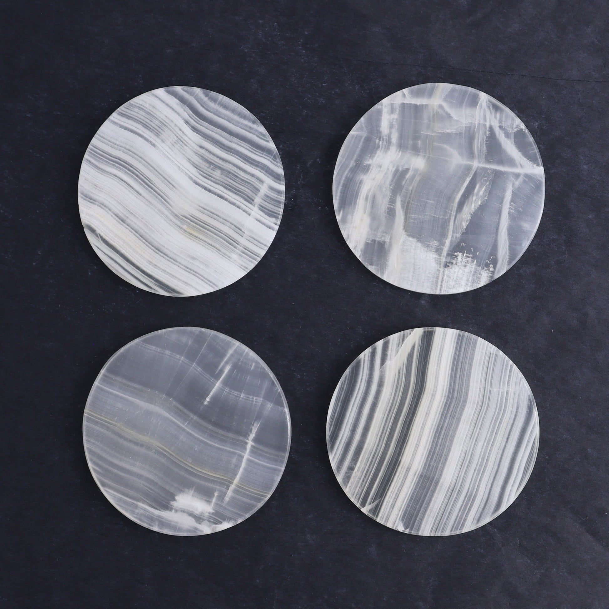 One White Onyx Coaster - Expert Wholesale and Supplier of Wholesale Crystals & Bulk Gemstones, ["Catalog Onyx","coaster","Mexico","onyx","White onyx"]