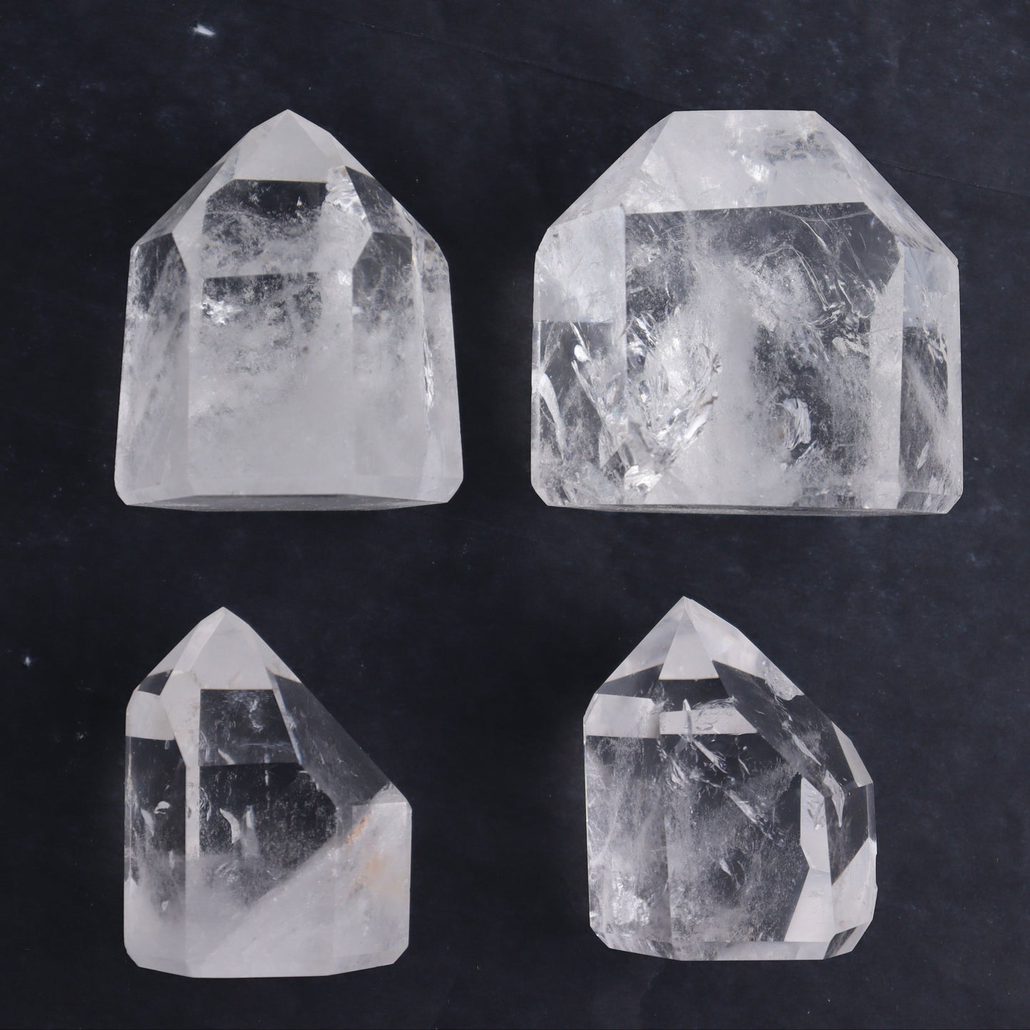 Clear Quartz Towers Set of 7 - Expert Wholesale and Supplier of Wholesale Crystals & Bulk Gemstones, ["Clear Quartz","Points","Quartz","Towers"]