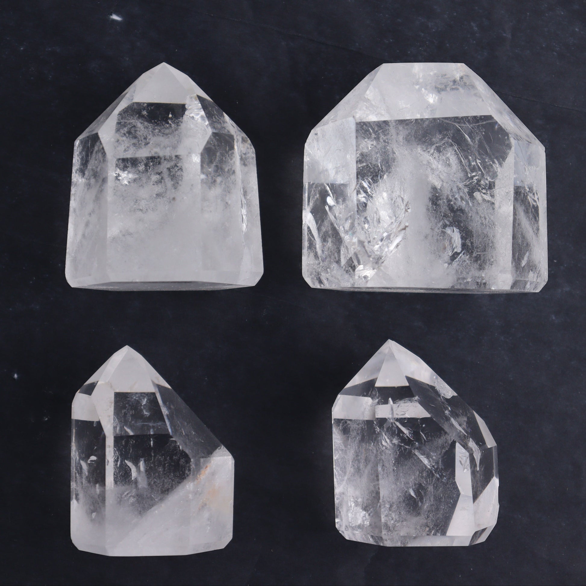 Clear Quartz Towers Set of 7 - Expert Wholesale and Supplier of Wholesale Crystals & Bulk Gemstones, ["Clear Quartz","Points","Quartz","Towers"]