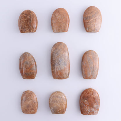 Peach Moonstone Freeform Set of 9 - Expert Wholesale and Supplier of Wholesale Crystals & Bulk Gemstones, ["Freeforms","Peach Moonstone"]