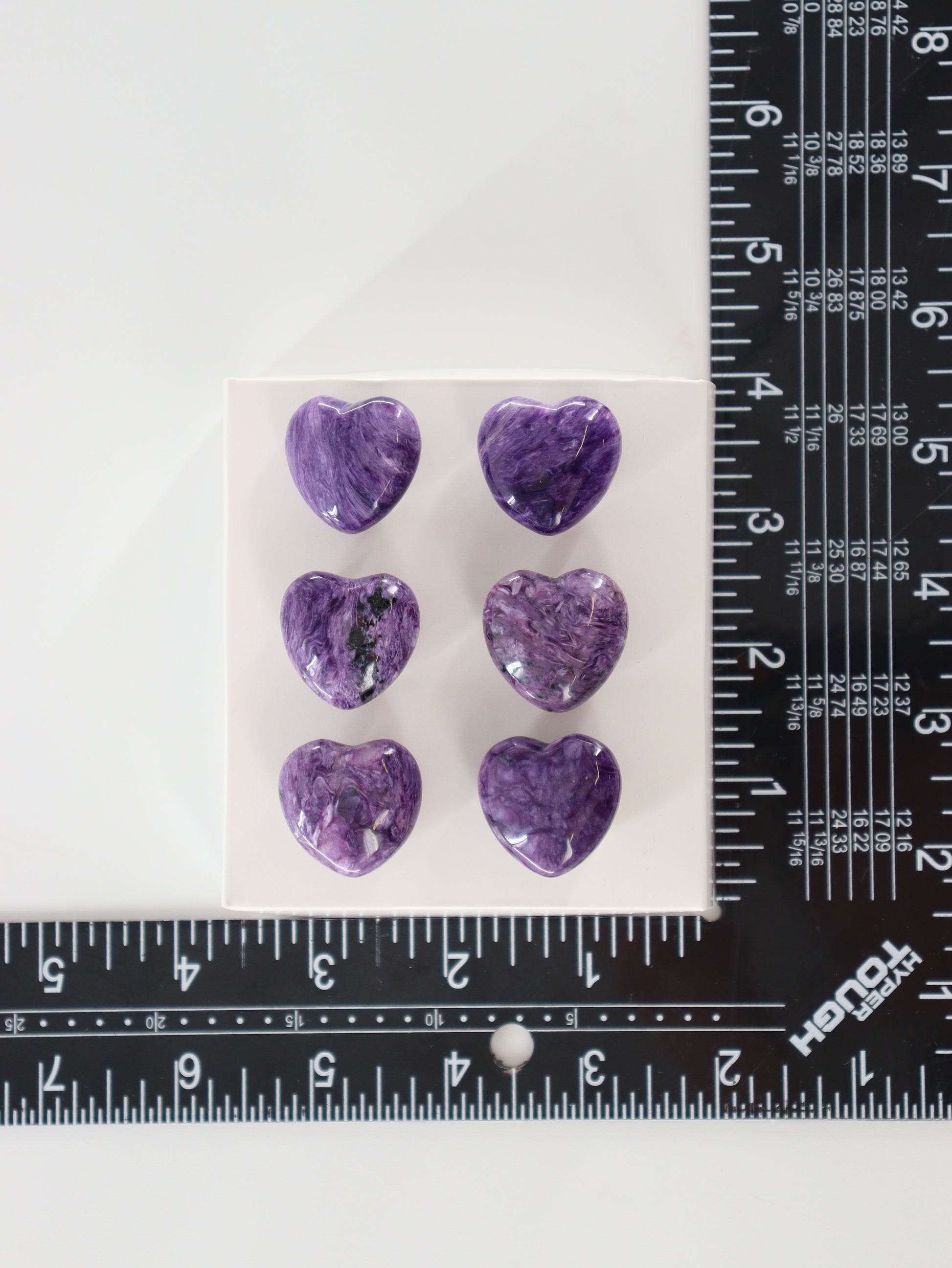 Charoite Hearts Set of 6 - Expert Wholesale and Supplier of Wholesale Crystals & Bulk Gemstones, []