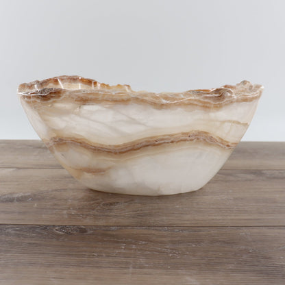 Mexican Onyx/Calcite Bowl 12"