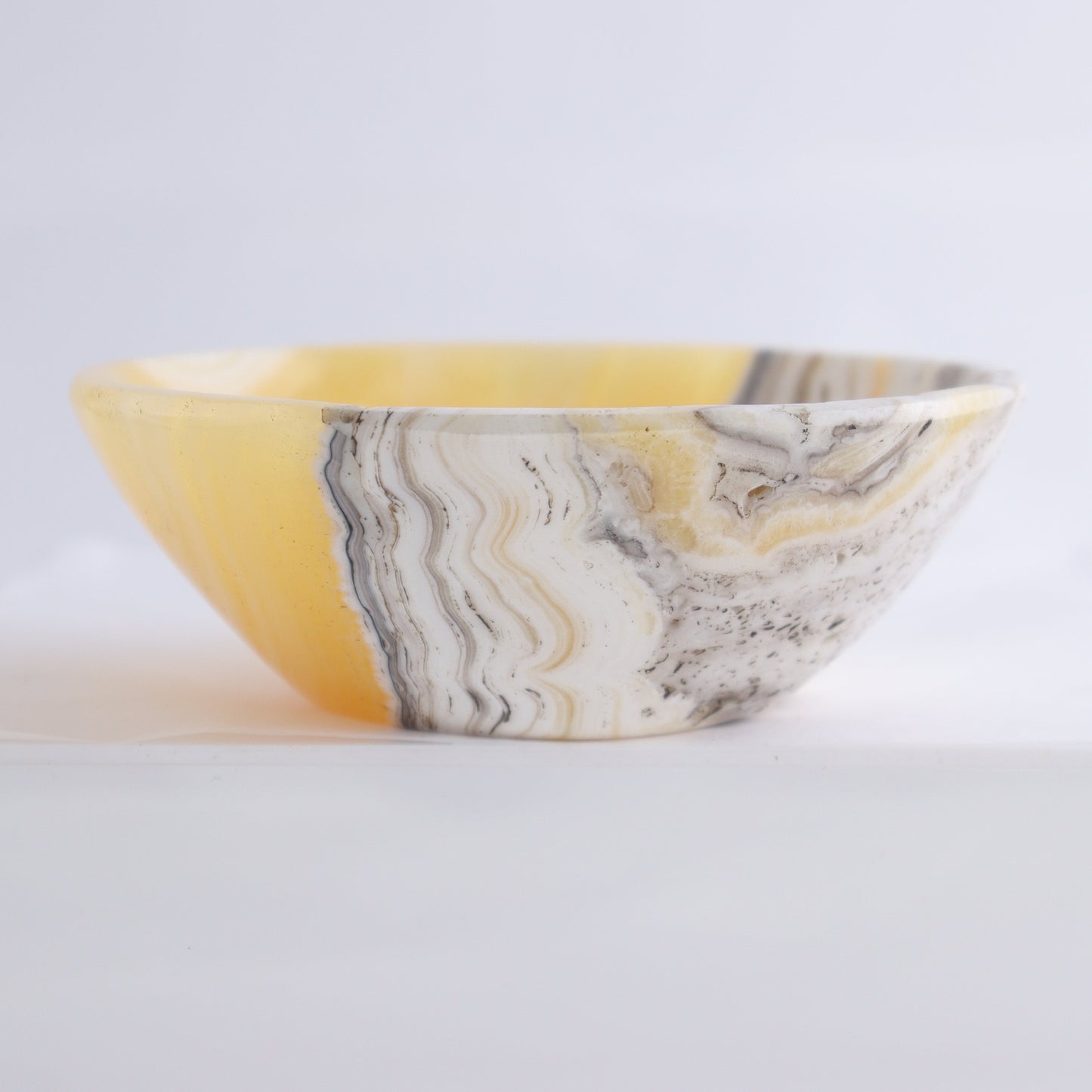 Zebra Onyx Bowls Set of 5 - Expert Wholesale and Supplier of Wholesale Crystals & Bulk Gemstones, ["Bowls","Decorative Dish","Mexico","onyx","Round Dish"]