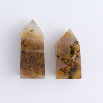 Dendritic Golden Healer Quartz Towers Set of 10