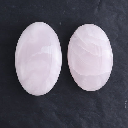 Pink Mangano Calcite Palm Stone Set of 6