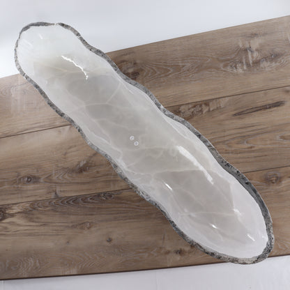 Mexican Onyx/Calcite Canoe Bowl