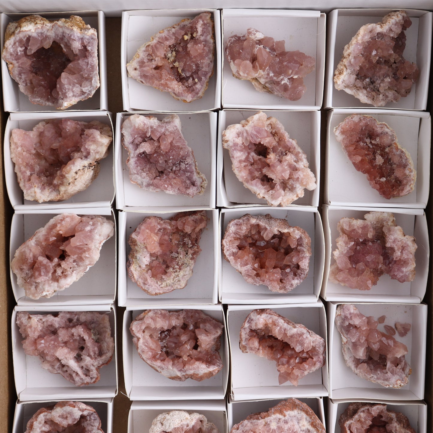 Pink Amethyst Clusters Set of 20