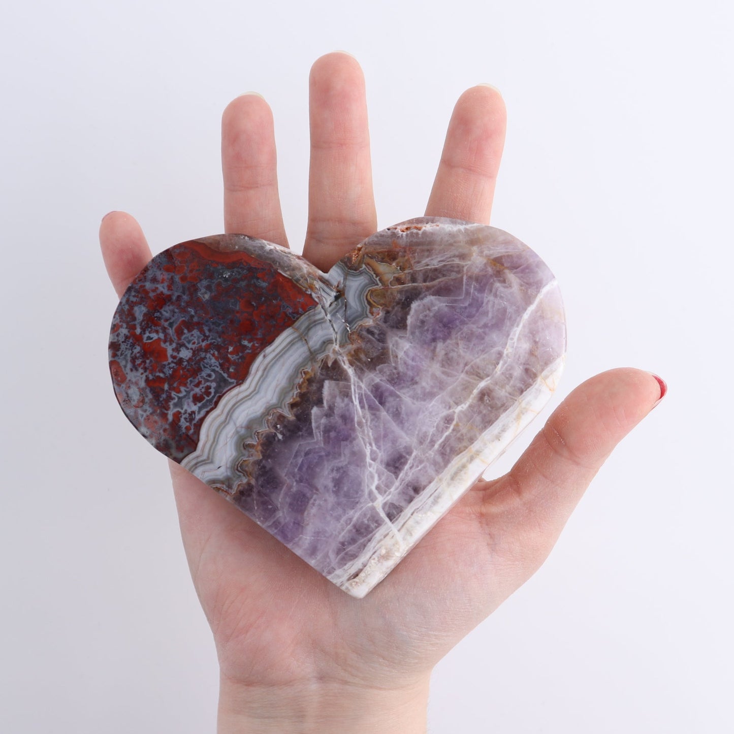 Amethyst Hearts Set of 3