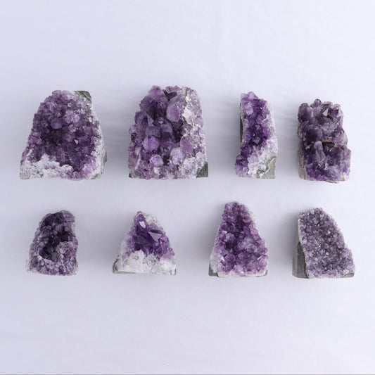 Uruguay Amethyst Cut Base Set of 8 - Expert Wholesale and Supplier of Wholesale Crystals & Bulk Gemstones, ["Amethyst","Cut Base","Uruguay"]