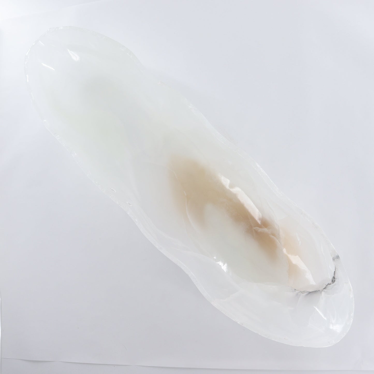 Mexican Onyx/Calcite Canoe Bowl