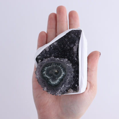 Uruguay Amethyst Clusters with "Eyes" Flat of 9 - Expert Wholesale and Supplier of Wholesale Crystals & Bulk Gemstones, ["Amethyst","Clusters","Eyes Amethyst","Uruguay"]