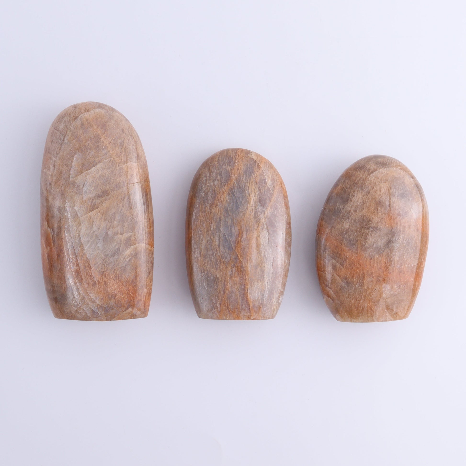 Peach Moonstone Freeform Set of 9 - Expert Wholesale and Supplier of Wholesale Crystals & Bulk Gemstones, ["Freeforms","Peach Moonstone"]