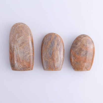 Peach Moonstone Freeform Set of 9 - Expert Wholesale and Supplier of Wholesale Crystals & Bulk Gemstones, ["Freeforms","Peach Moonstone"]