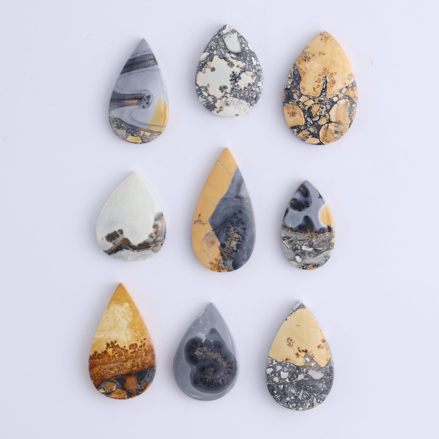 One Maligano Jasper Teardrop Cab - Expert Wholesale and Supplier of Wholesale Crystals & Bulk Gemstones, ["Cabs","jasper","Maligano Jasper","Teardrop"]