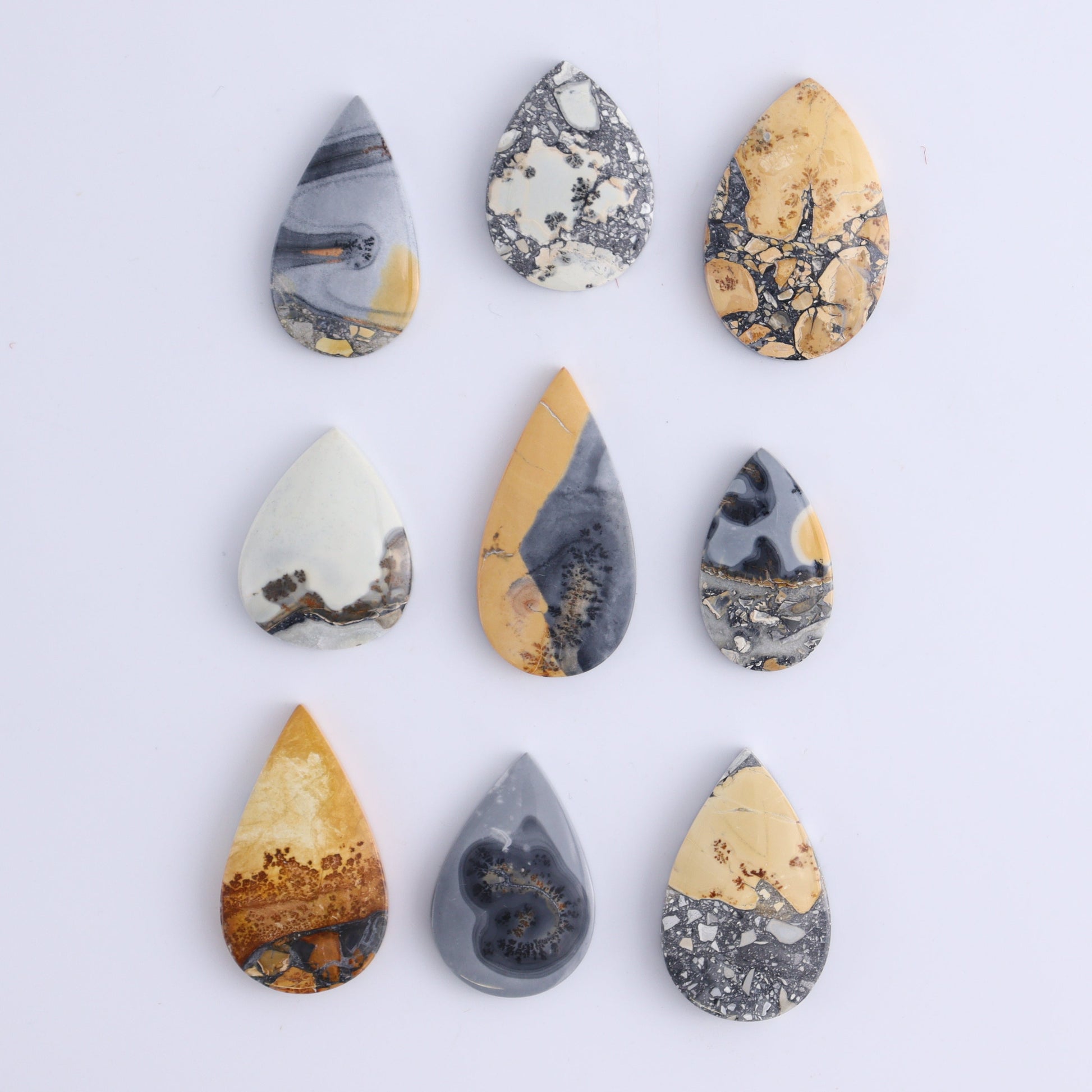One Maligano Jasper Teardrop Cab - Expert Wholesale and Supplier of Wholesale Crystals & Bulk Gemstones, ["Cabs","jasper","Maligano Jasper","Teardrop"]