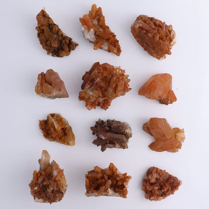 Tangerine Quartz Clusters Set of 12 - Expert Wholesale and Supplier of Wholesale Crystals & Bulk Gemstones, ["Clusters","Quartz","Tangerine Quartz"]