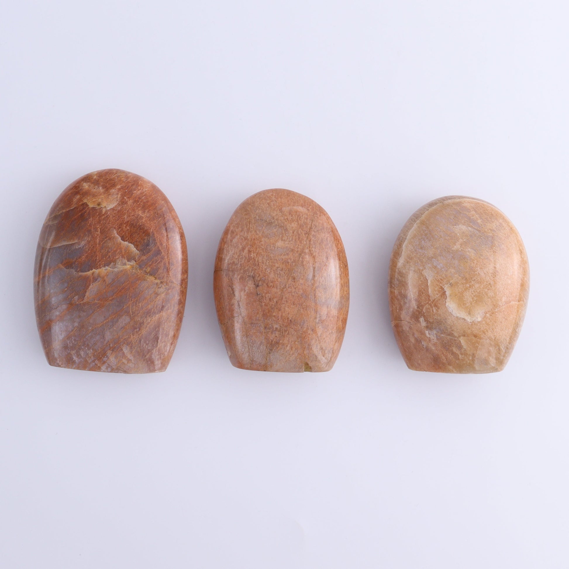 Peach Moonstone Freeform Set of 9 - Expert Wholesale and Supplier of Wholesale Crystals & Bulk Gemstones, ["Freeforms","Peach Moonstone"]