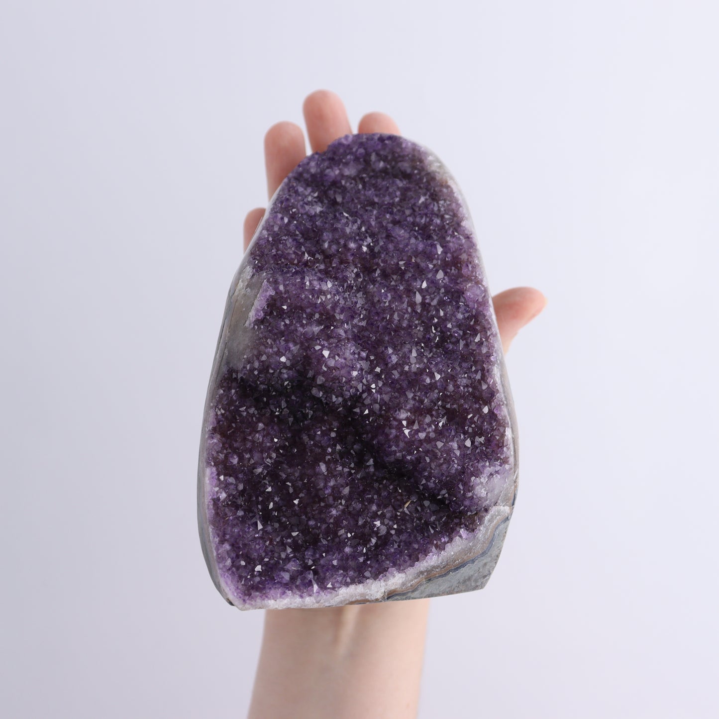 Uruguay Amethyst Set of 5 - Expert Wholesale and Supplier of Wholesale Crystals & Bulk Gemstones, ["Amethyst","Cut Base","Uruguay"]