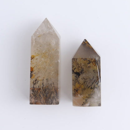 Dendritic Golden Healer Quartz Towers Set of 10