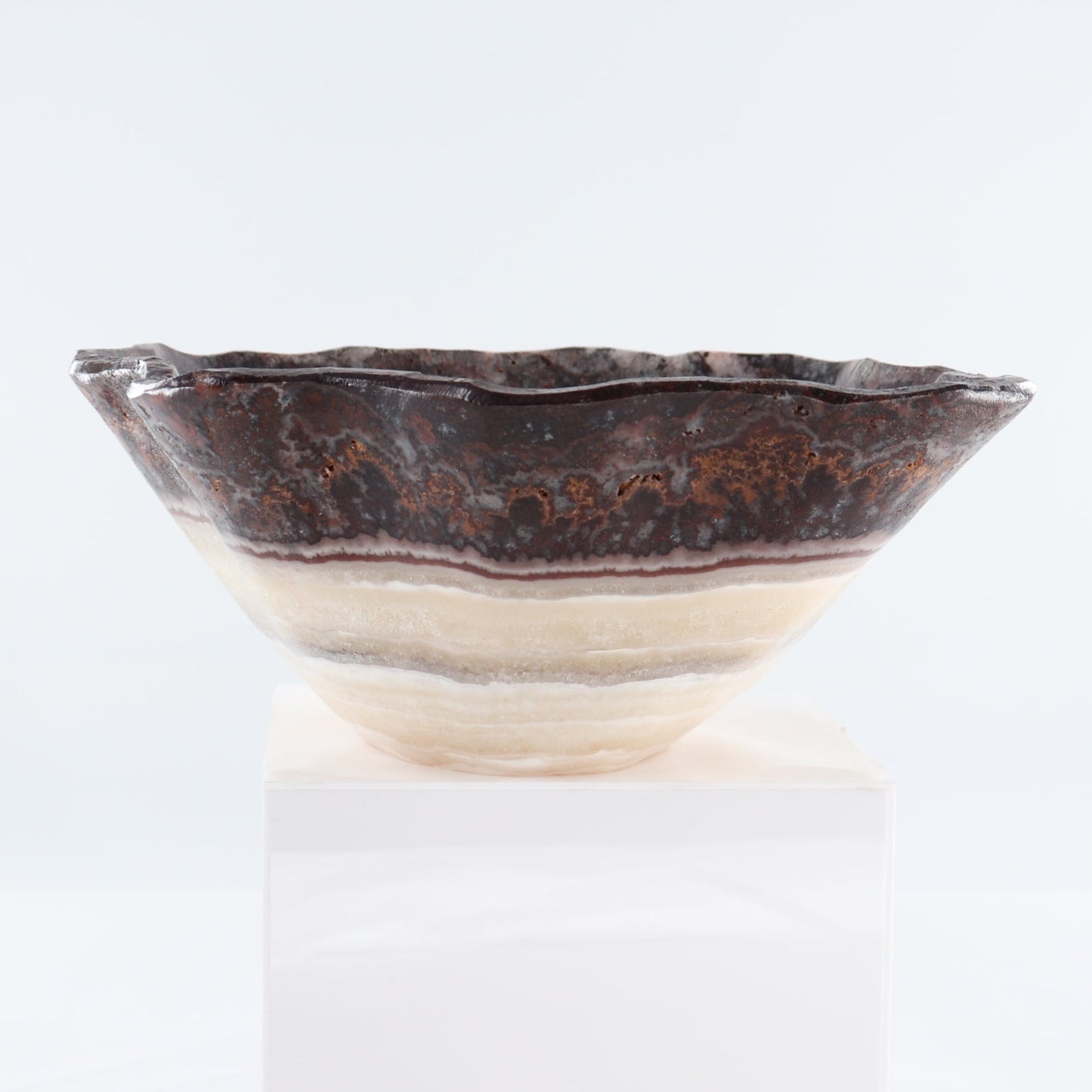 Mexican Onyx/Calcite Bowl 15"