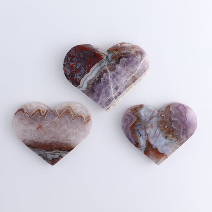 Amethyst Hearts Set of 3