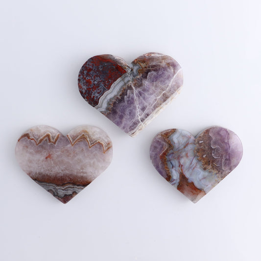 Amethyst Hearts Set of 3