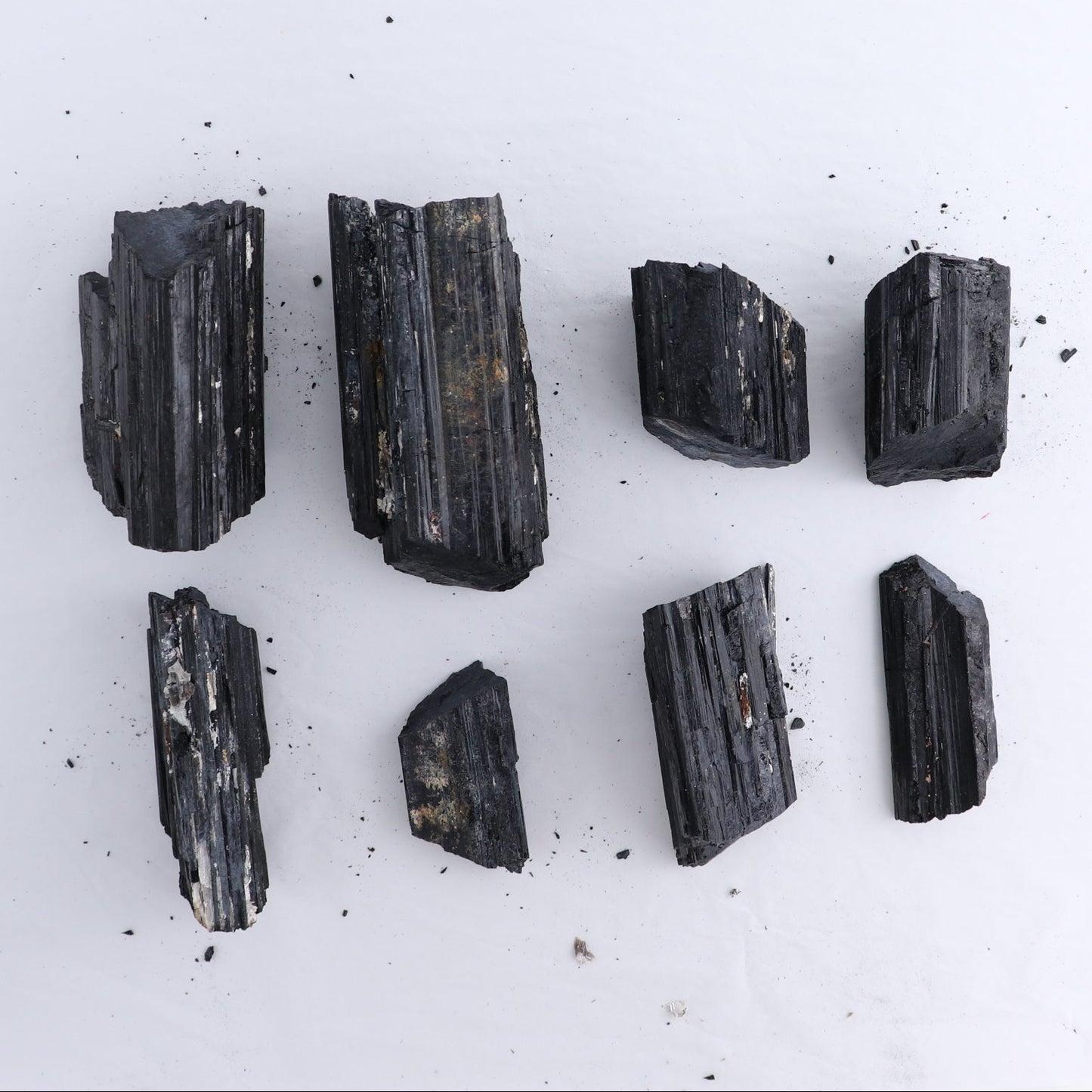 Black Tourmaline Log Set of 8