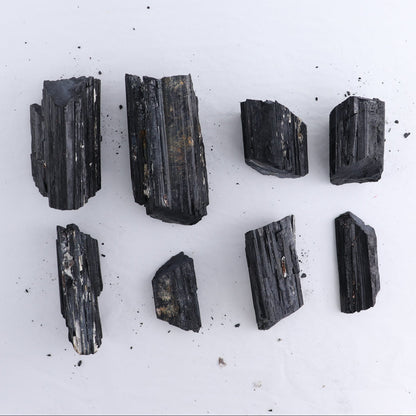 Black Tourmaline Log Set of 8