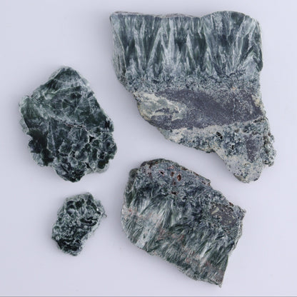 Seraphinite Slices Set of 7 - Expert Wholesale and Supplier of Wholesale Crystals & Bulk Gemstones, ["Seraphinite","Slices and Slabs"]