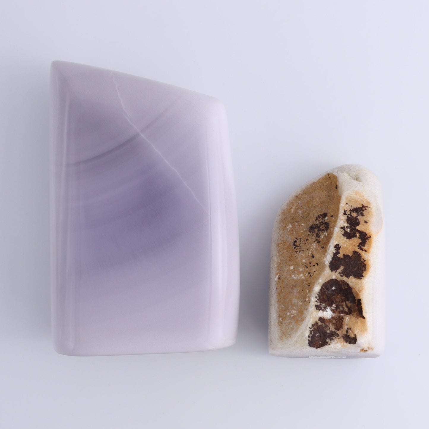 Lavender Fluorite Freeform Set of 2 - Expert Wholesale and Supplier of Wholesale Crystals & Bulk Gemstones, ["Fluorite","Freeform","Freeforms","Lavender Fluorite","Mexico"]