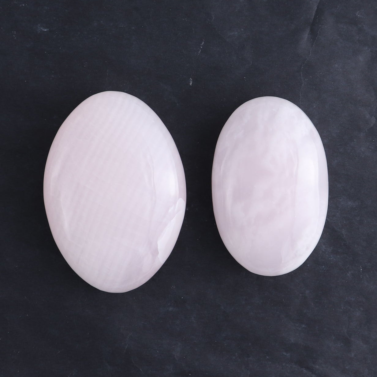 Pink Mangano Calcite Palm Stone Set of 6