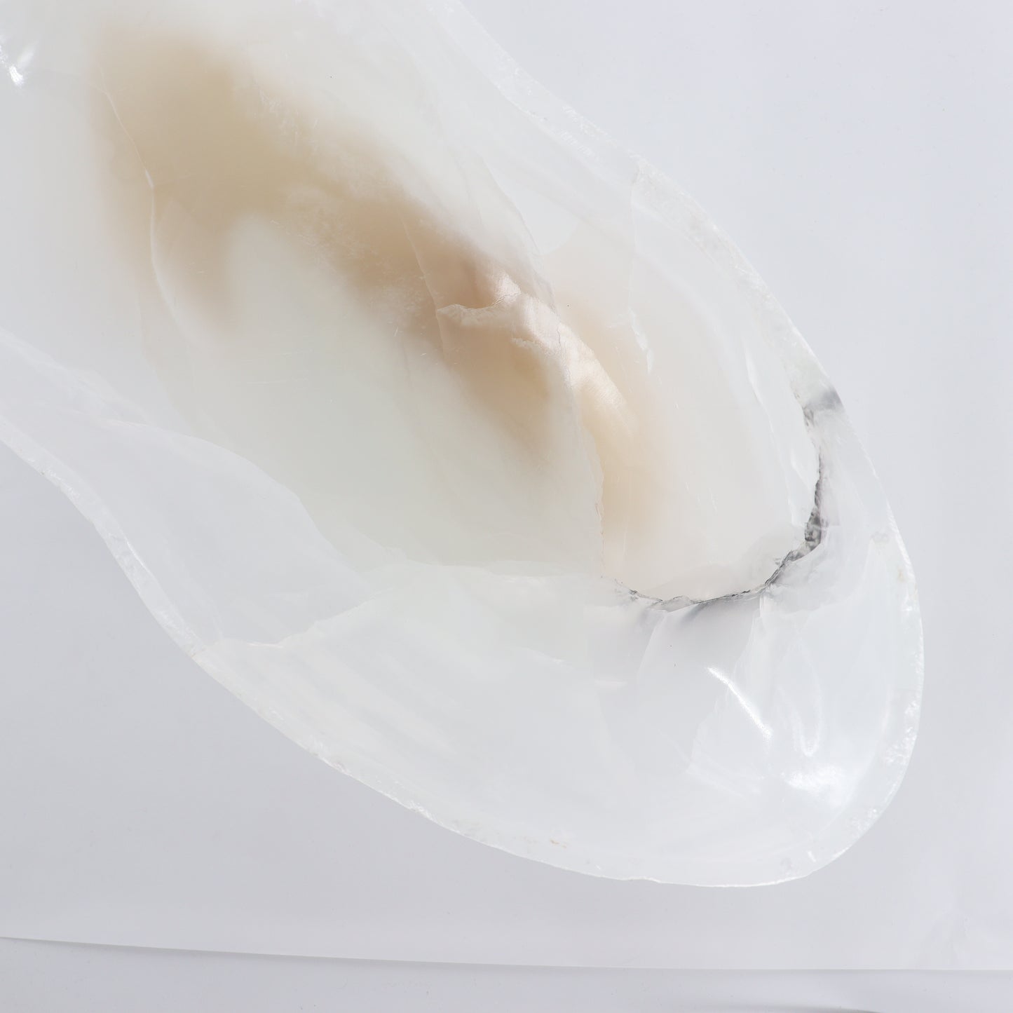 Mexican Onyx/Calcite Canoe Bowl