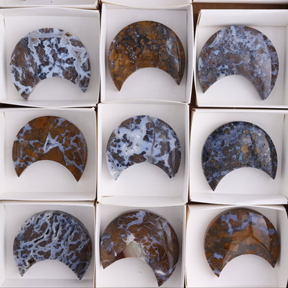 Brecciated Jasper Moons Set of 12 - Expert Wholesale and Supplier of Wholesale Crystals & Bulk Gemstones, ["Brecciated Jasper","Indonesia","moons"]