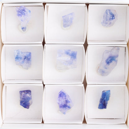 Canadian Blue Halite Rough Set of 9 - Expert Wholesale and Supplier of Wholesale Crystals & Bulk Gemstones, ["Blue Halite","Canada","Halite","Rough","Roughs"]
