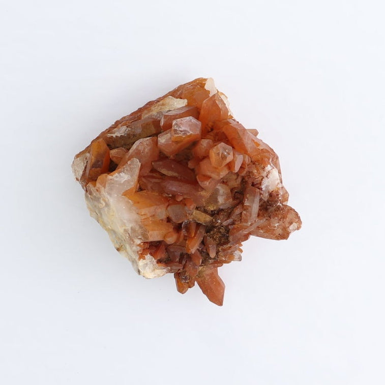 Tangerine Quartz Clusters Set of 4